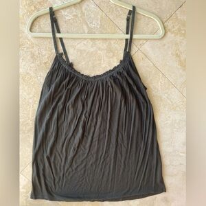 Massimo Supply Olive green spaghetti strap flowy tank top w/ adjustable straps S